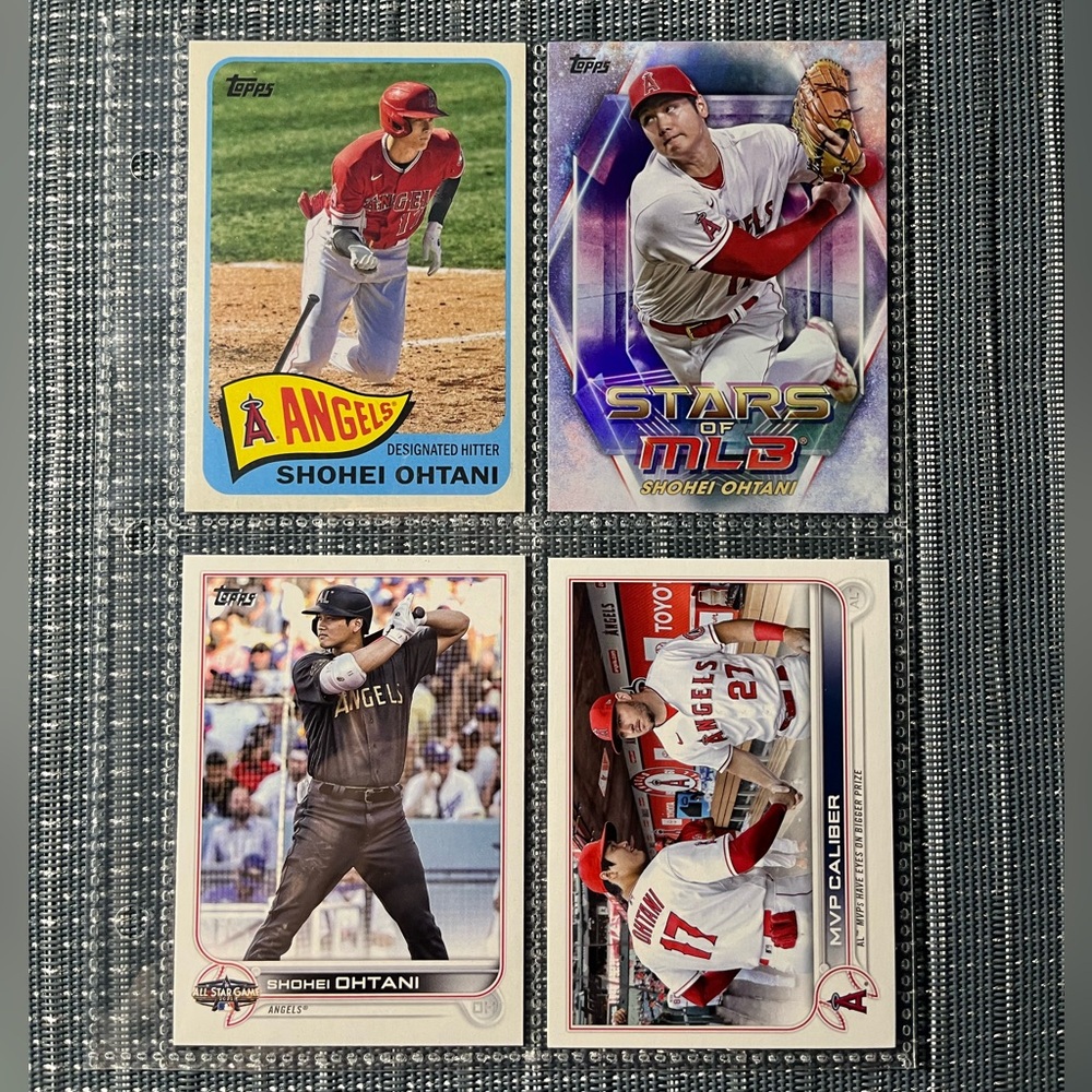 ⚾️ Shohei Ohtani #17 Dodgers MLB Baseball Trading Sports Cards, Set of 4 (Lot 9)